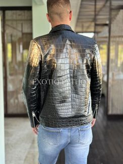 Мужская куртка из кожи крокодила JT-109