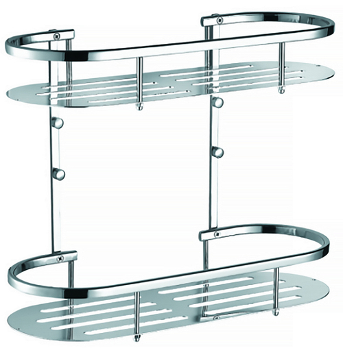 AZ-837-2 Полка двухэтажная Azario, хром (AZ-837-2)