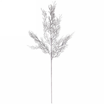 Ветка хвойная «Хрусталик» 75 см, Серебро