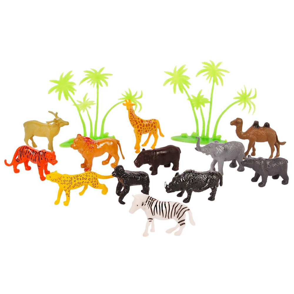 Набор диких животных 12шт, пакет 825-2