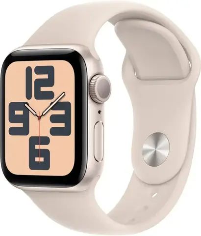 Умные часы Apple Watch Series SE 2023 40 мм из алюминия цвета «сияющая звезда», спортивный ремешок «сияющая звезда»(S/M)