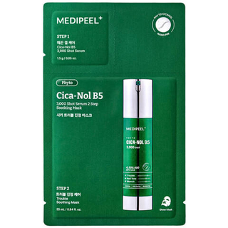 Тканевая маска двухфазная со спикулами MEDI-PEEL Phyto Cica-Nol B5 3000 Shot Serum 2 Step Mask