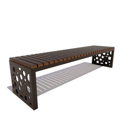 Банкетка стальная "Адлер" сосна 1,8м, палисандр