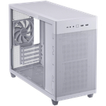 Корпус ASUS Prime AP201 Tempered Glass MicroATX Case White - stylish 33-liter MicroATX case with tool-free side panels, with support for 360 mm coolers, graphics cards up to 338 mm long, and standard ATX PSUs