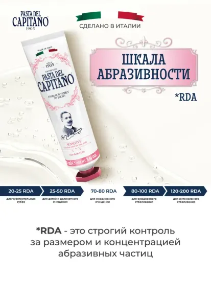 Pasta del Capitano Зубная паста 1905 Sensitive / 1905 Для чувствительных зубов 75 мл