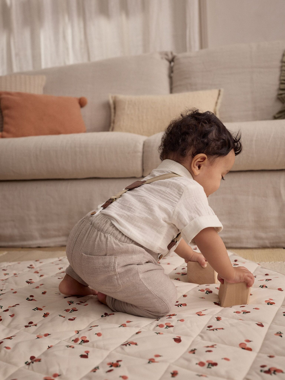 Рубашка и брюки в комплекте для мальчиков Next AR6-782, Белый, Бежевый