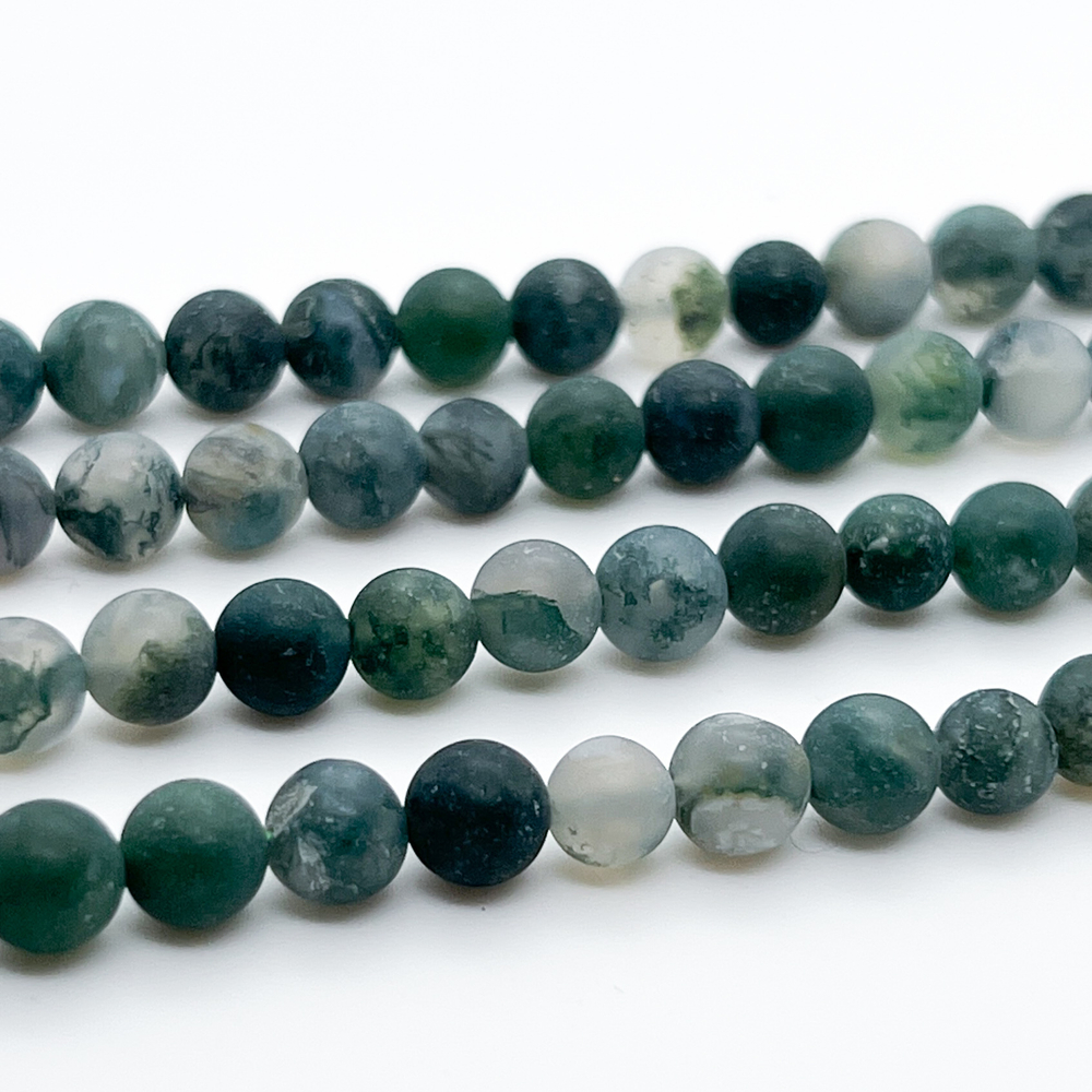 "Индийский агат" матовый (халцедон), диаметр 6-6,5 мм, цена за 28-29 шт (1/2 нити)