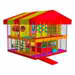 Детский игровой лабиринт с крышей «Карапуз» 5,66×3,69×3,3 м