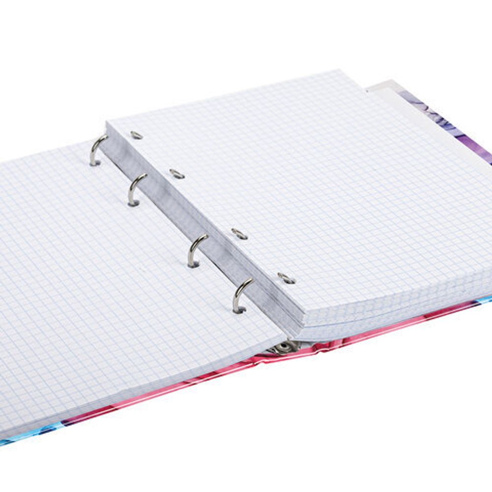 Тетрадь на кольцах А5 (175х215 мм), 240 л., обложка твердый картон, клетка, BRAUBERG, "Акварель", 404096