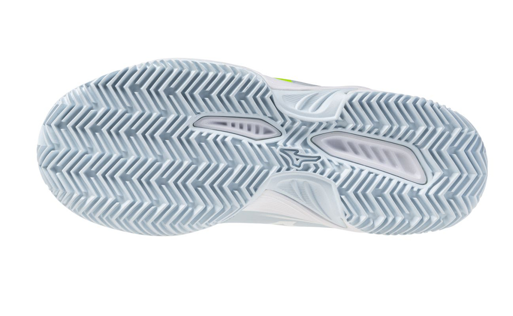 Детские теннисные кроссовки Mizuno Break Shot 5 Jr. CC - ice water/lightning yellow/anc