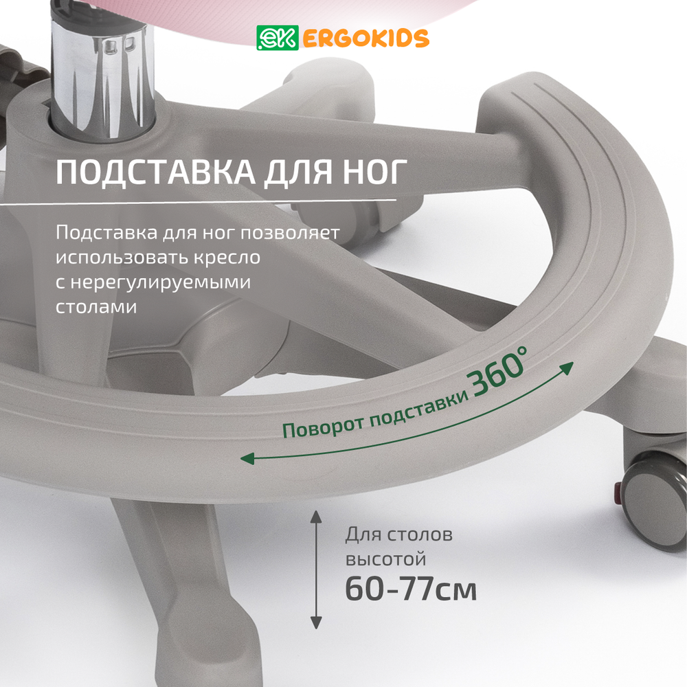 Стул для школьника Ergokids Mio c подлокотниками