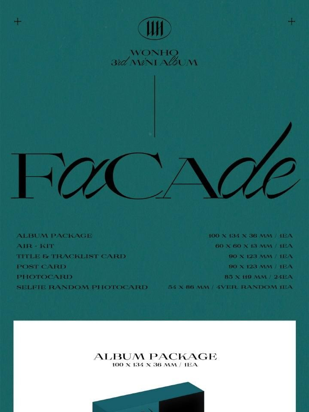 Альбом WONHO - FACADE 3rd Mini Album KIHNO KIT