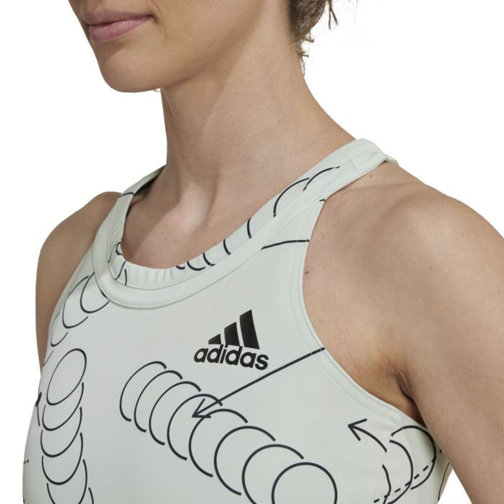 Женский топ теннисный Adidas Club Tennis Graphic Tank Top - зеленый