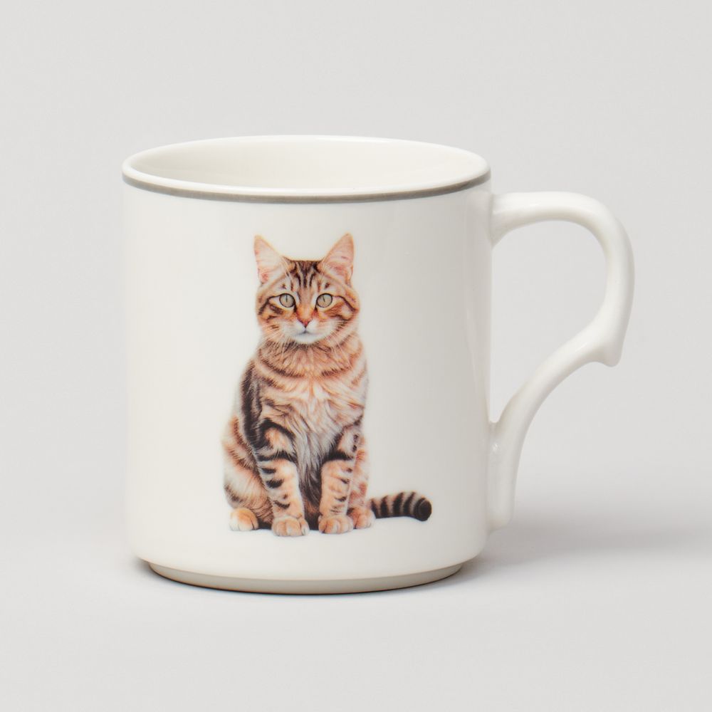 НАБОР КРУЖЕК "MEOW" 4ШТ НА ПОДСТАВКЕ 368МЛ. (КОР=8ШТ.)