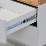 Парящий комод для одежды Меламин 3 ящика, 90х42х80 см, белый/артизан