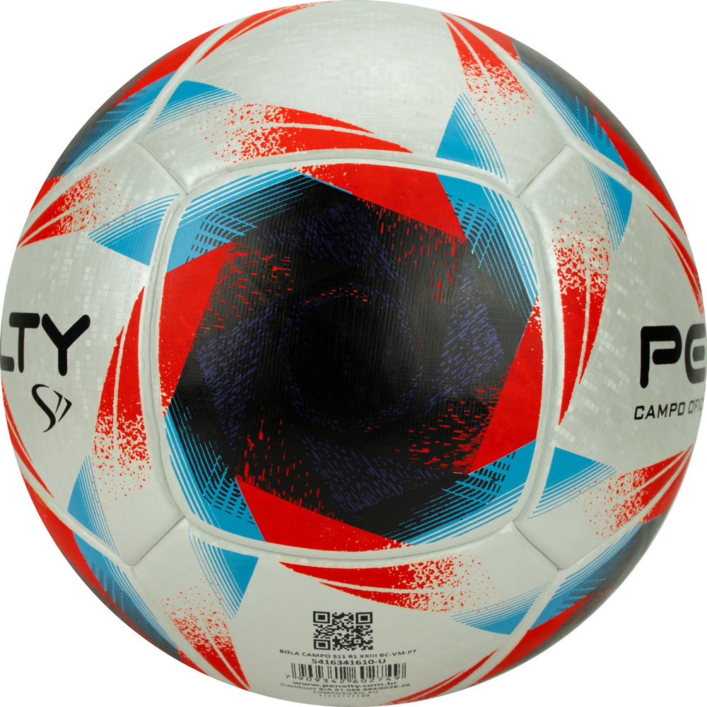 Мяч футбольный PENALTY BOLA CAMPO S11 R1 XXIII, 5416341610-U, р. 5, серебристо-красно-синий