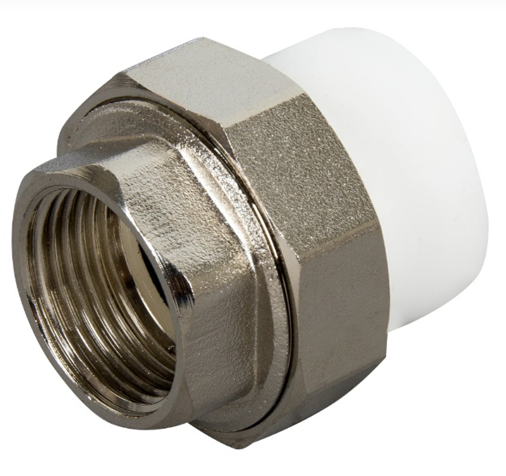 Муфта комбинированная разъемная (Американка) внутренняя резьба PN25 d25х3/4" раструбная