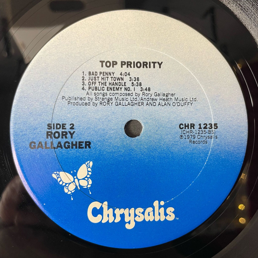 Винтажная виниловая пластинка LP Rory Gallagher Top Priority (USA 1979)