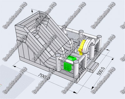 Коммерческий надувной батут "Цирк" 7*5*4 м