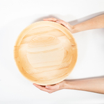 Деревянная глубокая тарелка (салатник) из древесины кедра 300 мм. T174