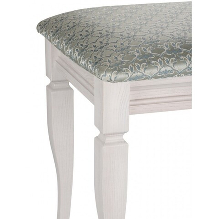Банкетка "Классик" 350х490 дуб белый/серая патина/жаккард бирюзовый КБС49БИР