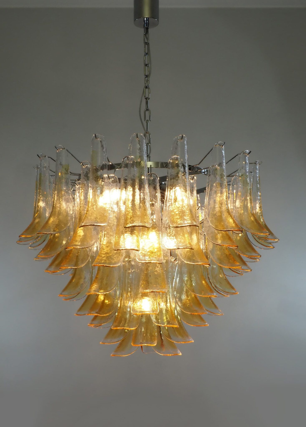 Люстра Novaresi Tulipani Amber Chrome, 5 L