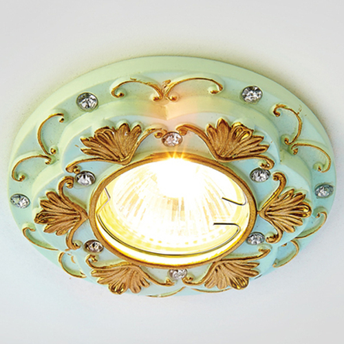 Встраиваемый точечный светильник D4440 GR салатовый гипс