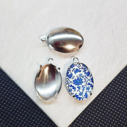 Подвеска сталь, основа с цапами для вставки 18×13мм