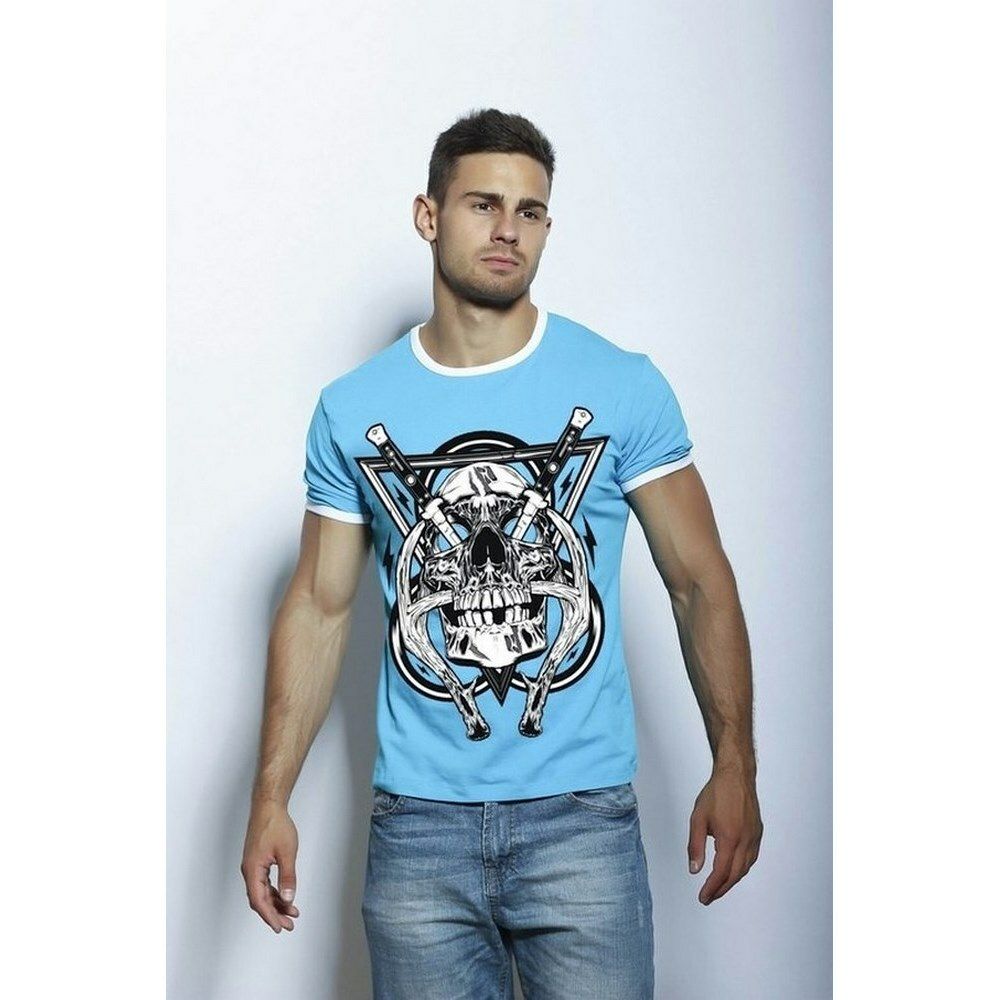 Мужская футболка Fra'n'co 'Череп кинжала' 0802242m-EP