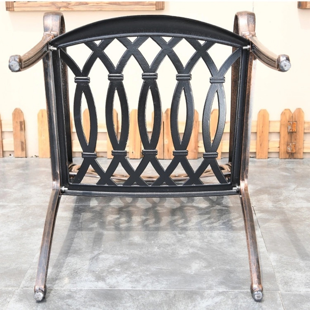 Комплект мебели из литого алюминия стол Палм(100см) + 4 кресла Опус