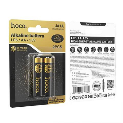 Hoco JA1A AA щелочная батарея LR6 (2шт)