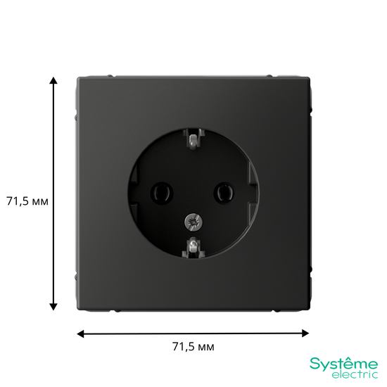 Розетка ArtGallery 16А с заземл. механизм базальт SE GAL001443