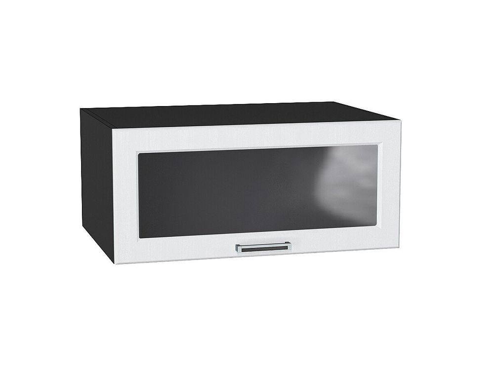 Шкаф верхний горизонтальный остекленный глубокий Прага