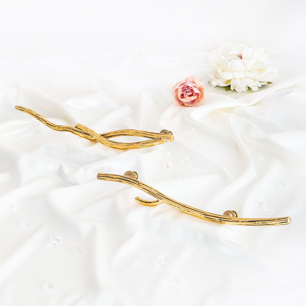 Ручка скоба мебельная Арт Бранч правая Амбер