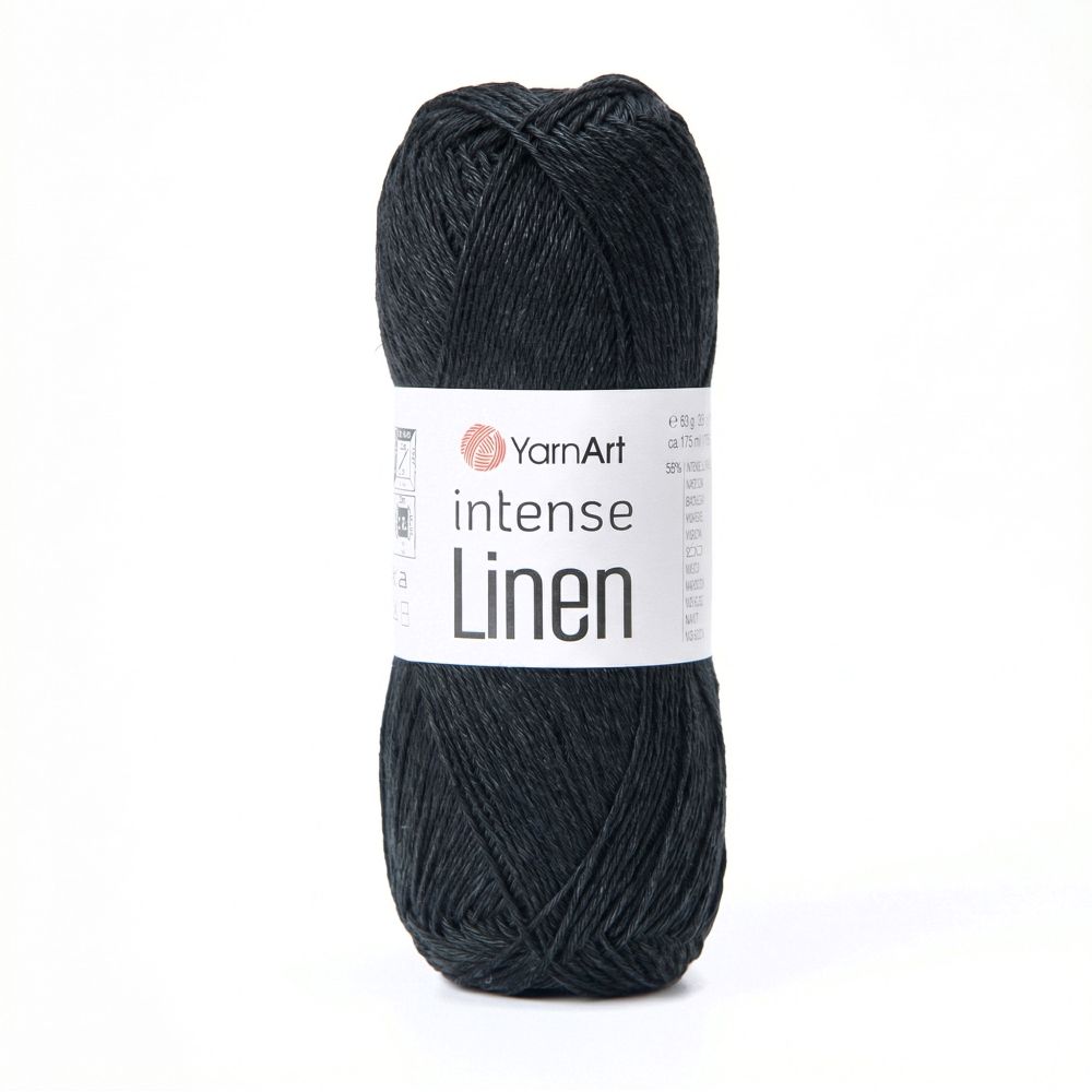 Пряжа YarnArt Intense Linen, Черный