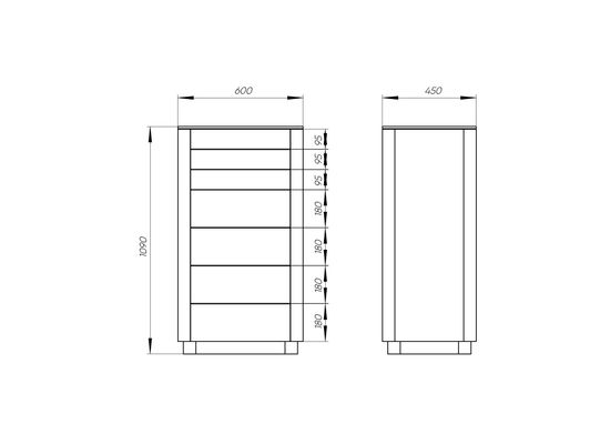 Комод Tammi высокии? 7 ящиков (белый)