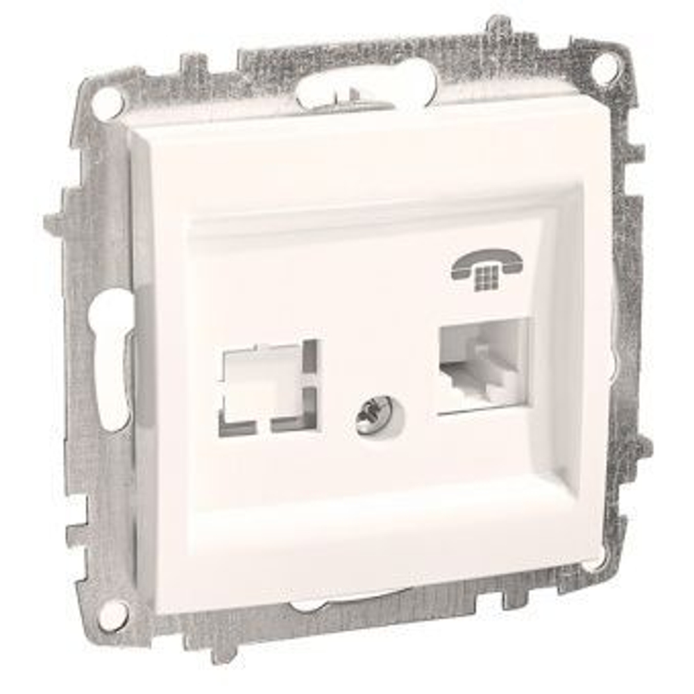 Механизм розетки TF телефонная ZENA, цвет белый 609-010200-221