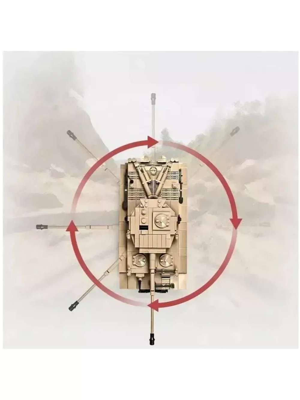 Конструктор Немецкий тяжёлый танк Тигр 131 1018 деталей