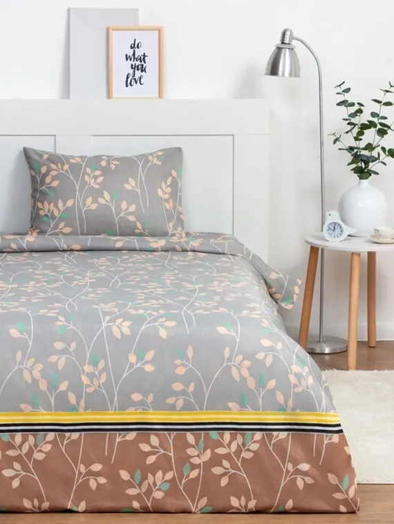 Постельное бельё 1,5сп Экономь и Я «Весенний лес» 143х215см, 145х214см, 50х70см-1 шт, 60 г/м2, микрофибра