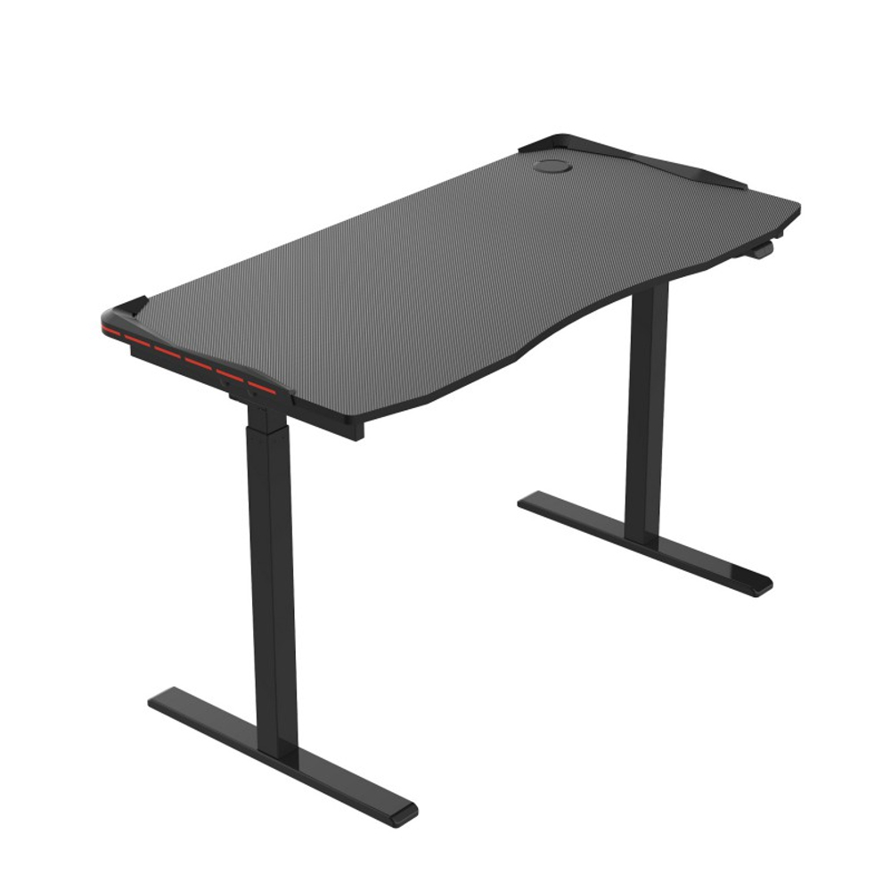 Стол для компьютера (для геймеров) с электроприводом и RGB-подсветкой FoxGear FG-IE-47B (ширина 120 см)