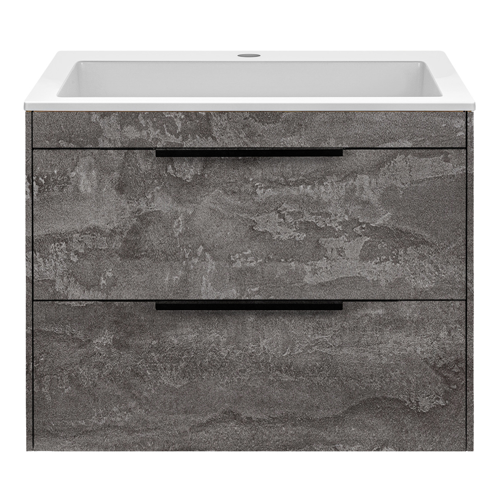 Тумба под раковину Vincea Chiara 2D 600 подвесная, 2 выкатных ящика soft-close, G.Stone