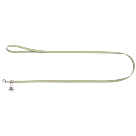 Поводок Mr.Kranch для собак из натуральной кожи с QR-адресником 130см 12мм нежно-зеленый