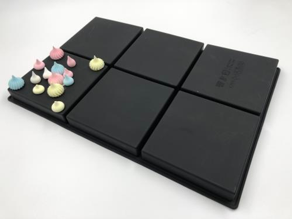 Форма для муссовых десертов "Квадрат 10*10 h2 см" 6 ячеек