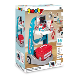 Smoby - Электронная медицинская тележка + 16 аксессуаров 340207