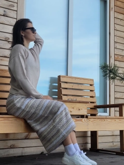 Юбка теплая длинная