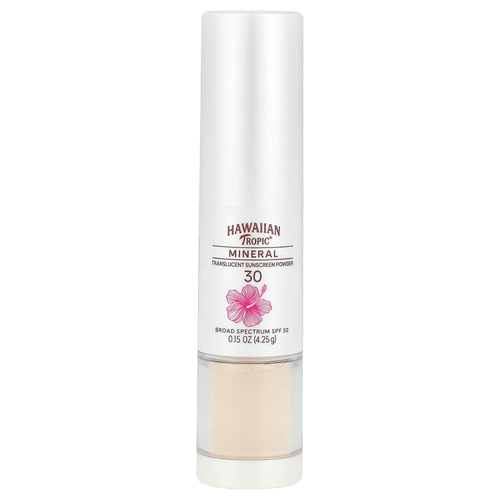 Hawaiian Tropic, Минеральная полупрозрачная солнцезащитная пудра, SPF 30, 4,25 г (0,15 унции)