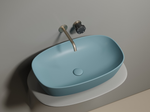 Умывальник чаша накладная овальная (цвет Зеленый Матовый) Element 610x385x140мм