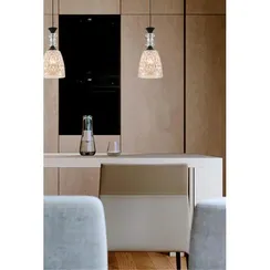 8057/1A SUSPENTIONI LN25 311 черный/смоки металл/стекло Подвесной светильник E27 1*60W 220V ELENIKA