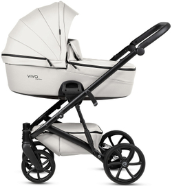 Детская коляска Tutis Viva 6 Plus Leather 3 в 1 с автокреслом Elo Lux EduSky Black 1612085 Cloud