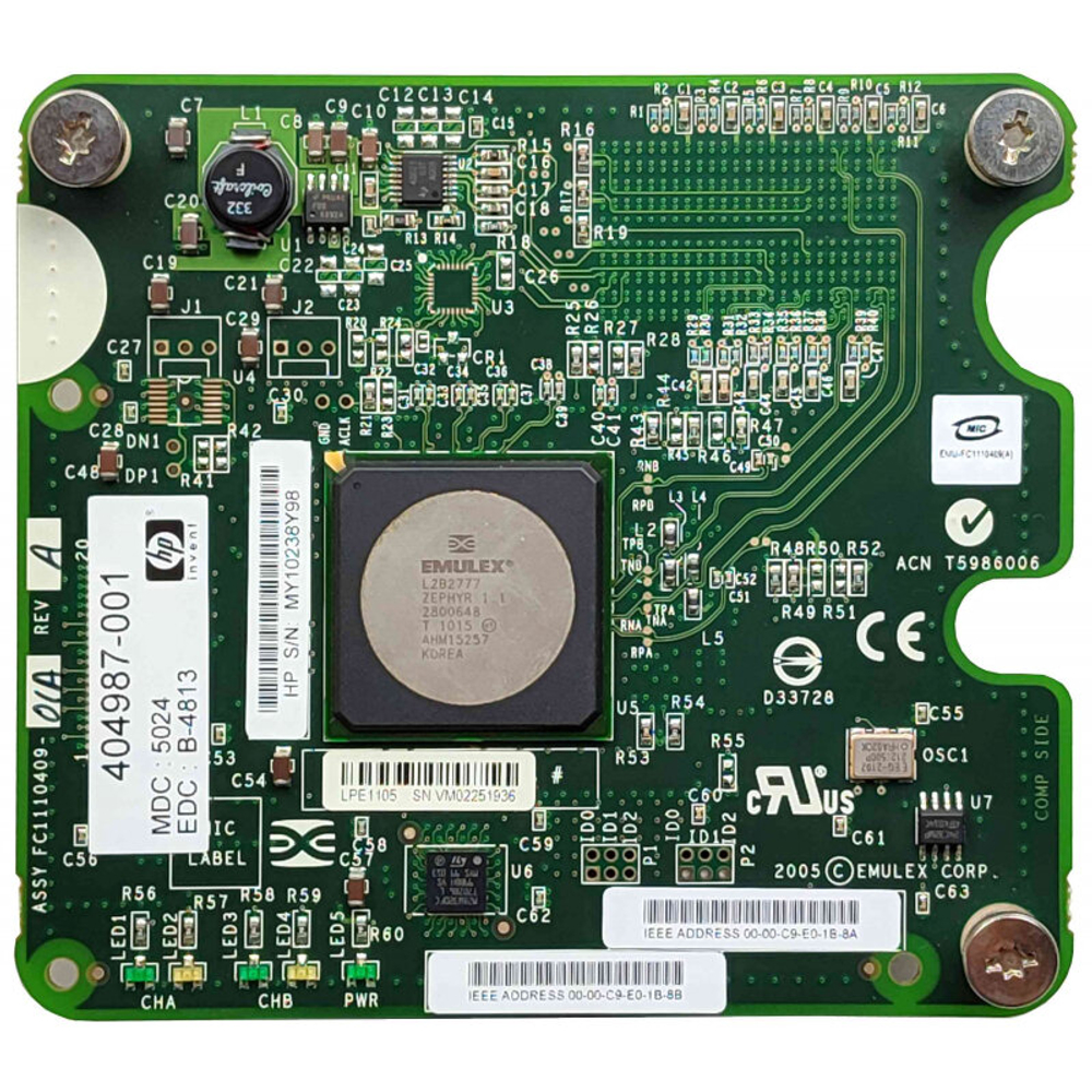 HP Emulex LPE1105 4Gb FC Dual-Port PCI-e HBA